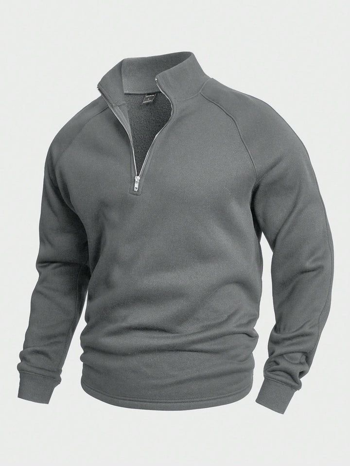 Pull Demi-zip à Col Montant Homme