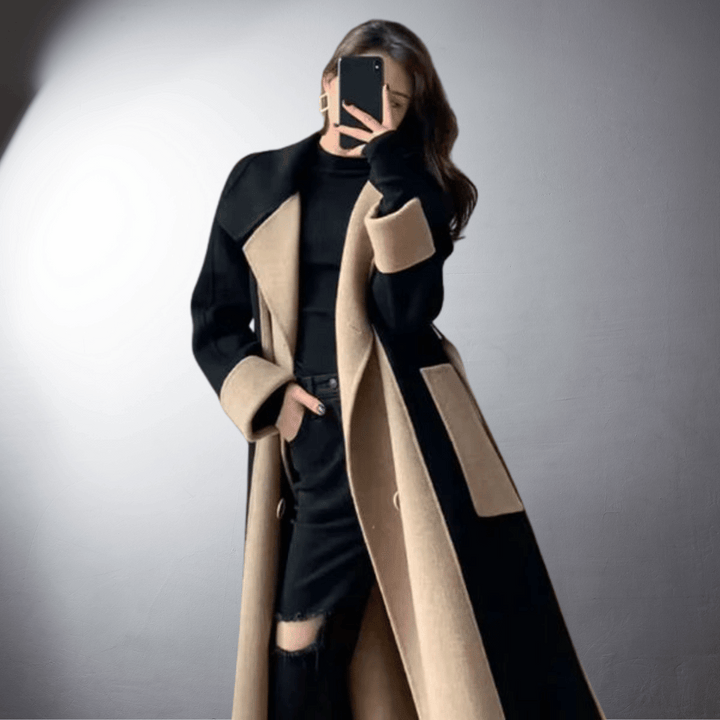 Manteau Long à Revers Femme