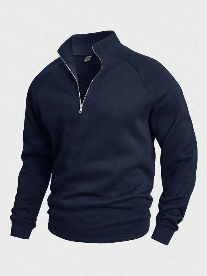 Pull Demi-zip à Col Montant Homme
