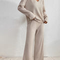 Ensemble Haut Col V et Pantalon Femme