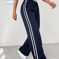 Women's Wide-Leg Striped Trousers