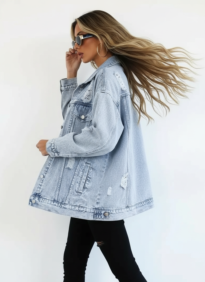 Veste Oversize Déchirée Femme
