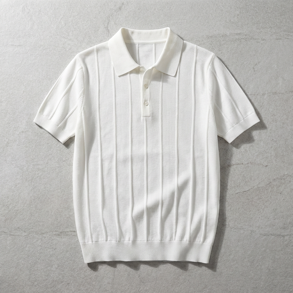 Polo Maille Texturée Homme
