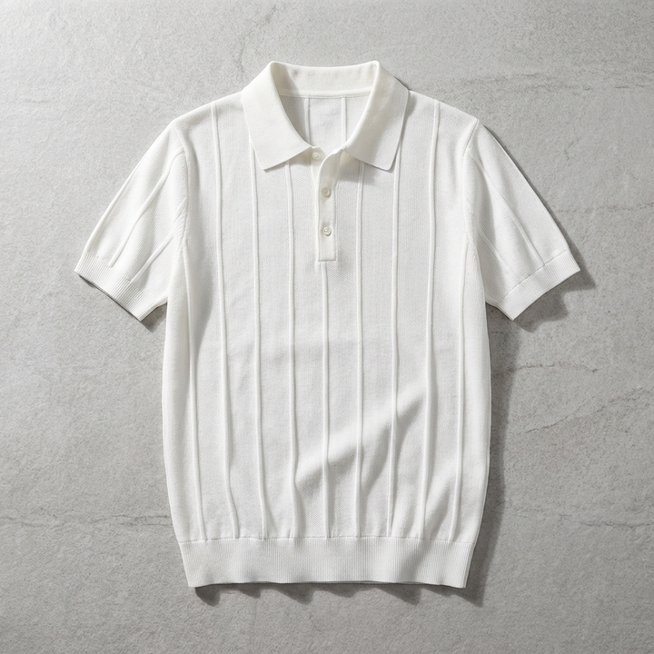 Polo Maille Texturée Homme