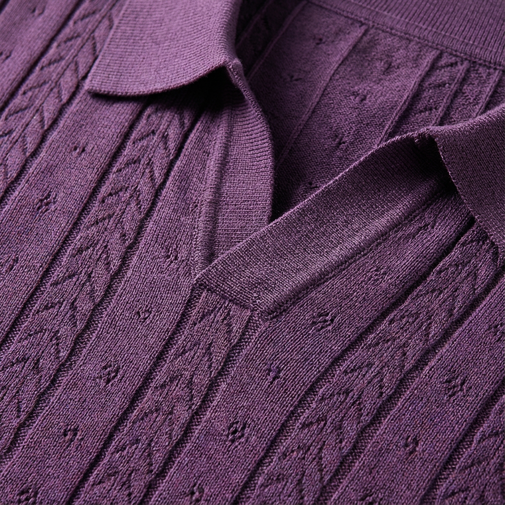 Polo Maille Torsadée Homme