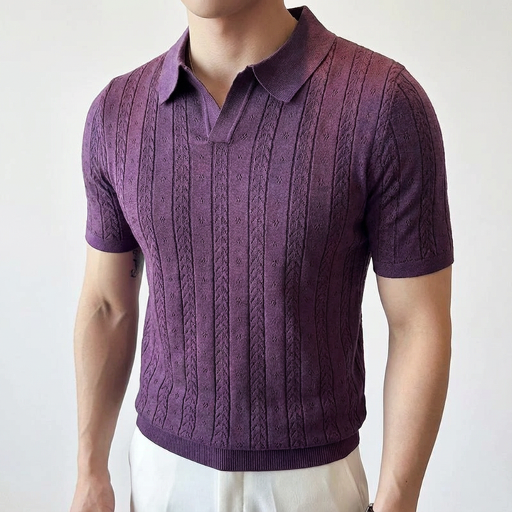 Polo Maille Torsadée Homme
