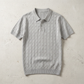 Men's Textured Knit Polo Shirt