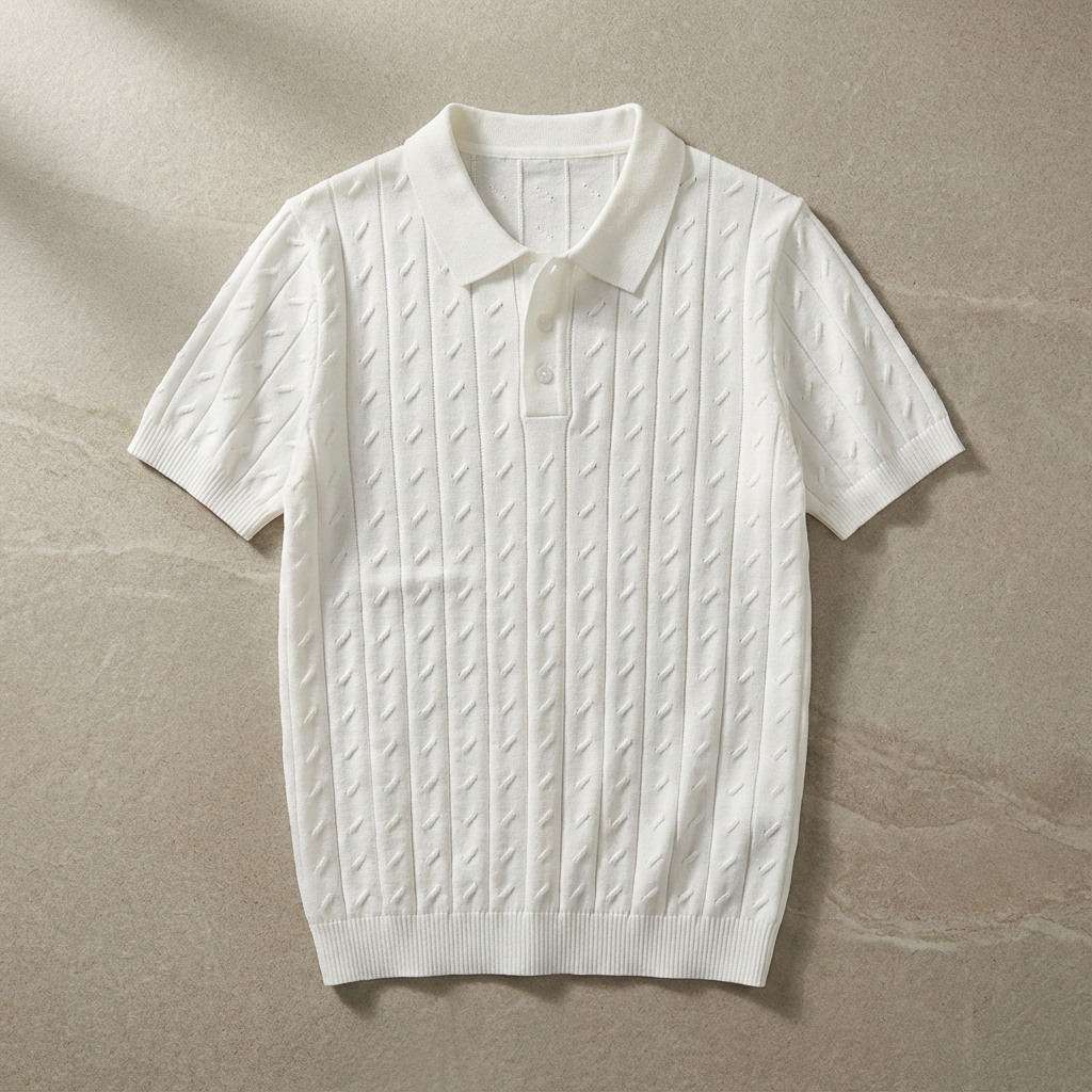 Polo Maille Texturée Homme