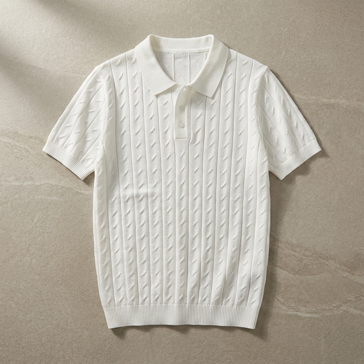 Polo Maille Texturée Homme