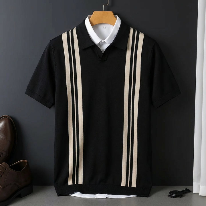 Polo Rayé Maille Homme