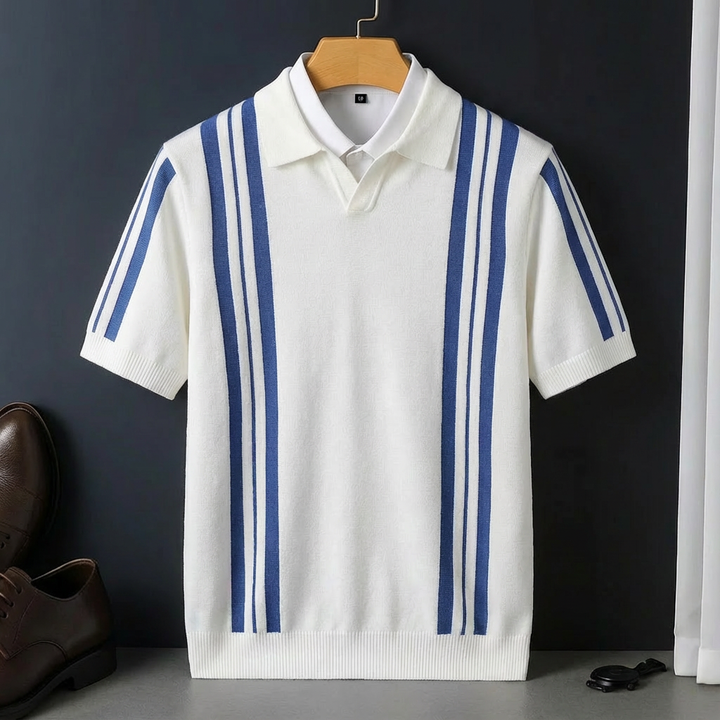Polo Rayé Maille Homme