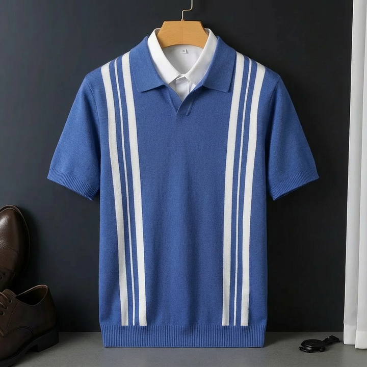Polo Rayé Maille Homme