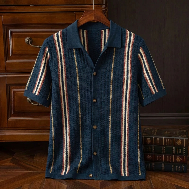 Polo Maille Rayée Homme