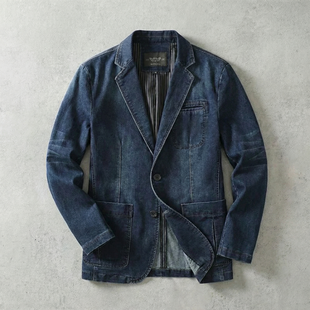 Blazer Denim Décontracté Homme