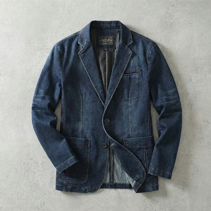 Blazer Denim Décontracté Homme
