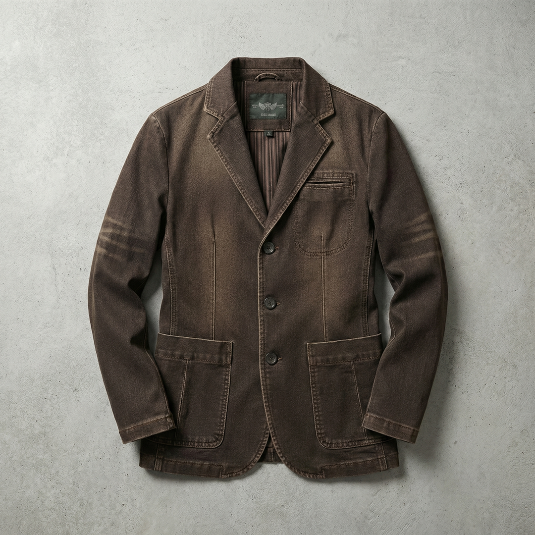 Blazer Denim Décontracté Homme