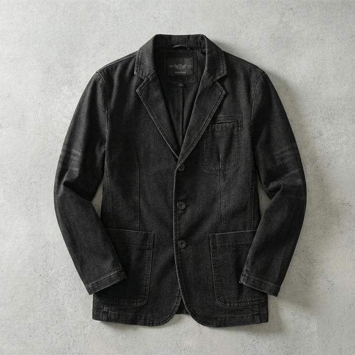 Blazer Denim Décontracté Homme