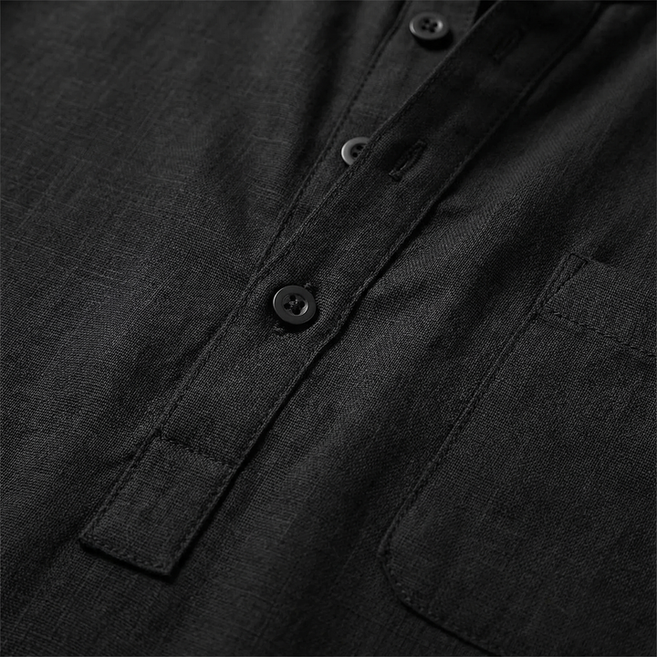 Chemise Col Mao Manches Courtes Homme