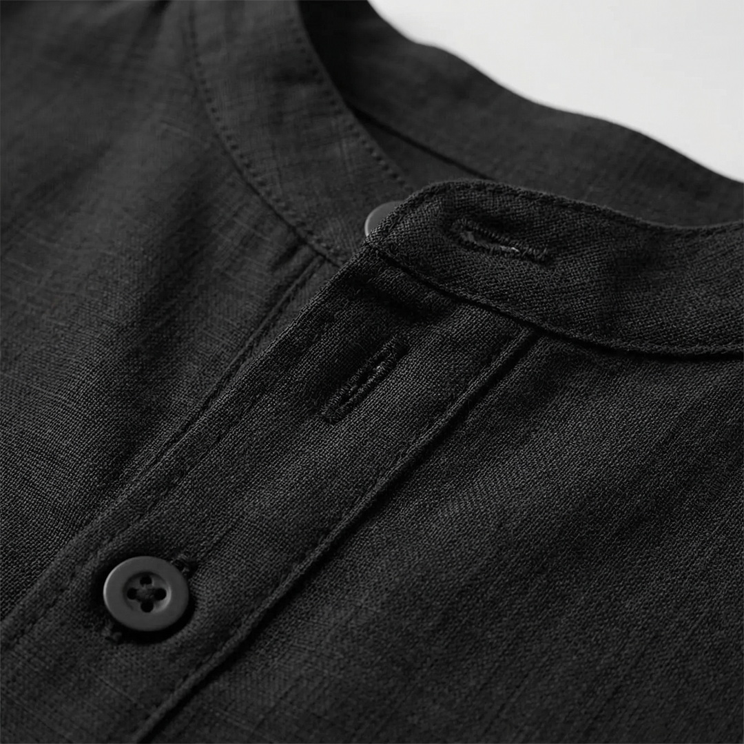 Chemise Col Mao Manches Courtes Homme