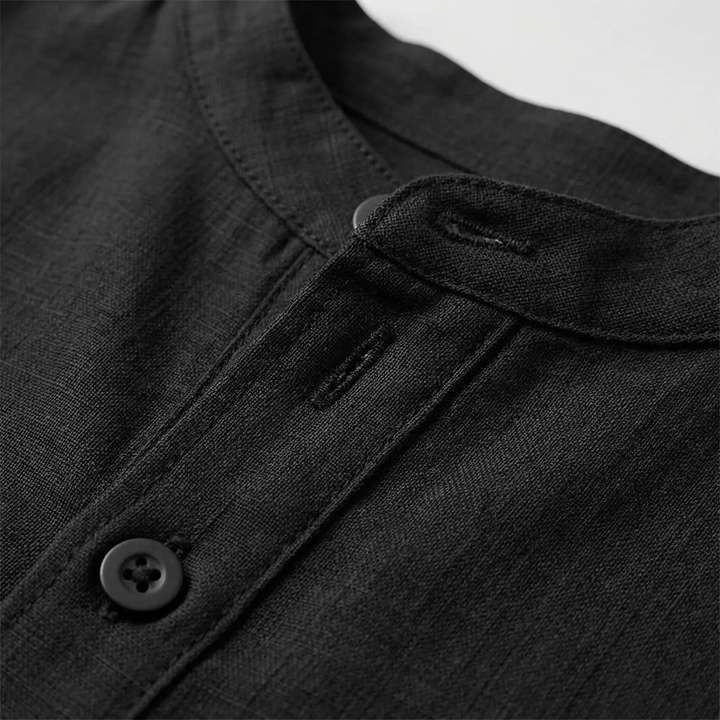Chemise Col Mao Manches Courtes Homme