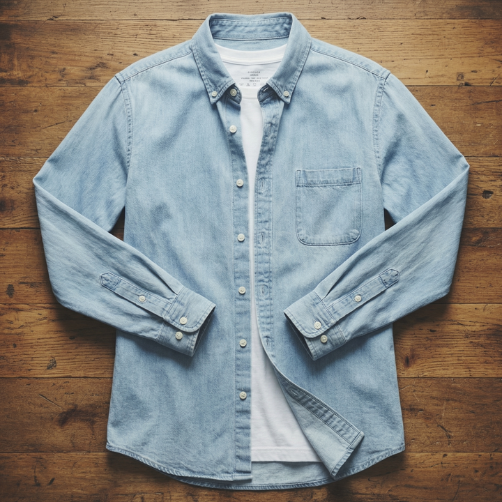 Veste Denim Décontractée Homme