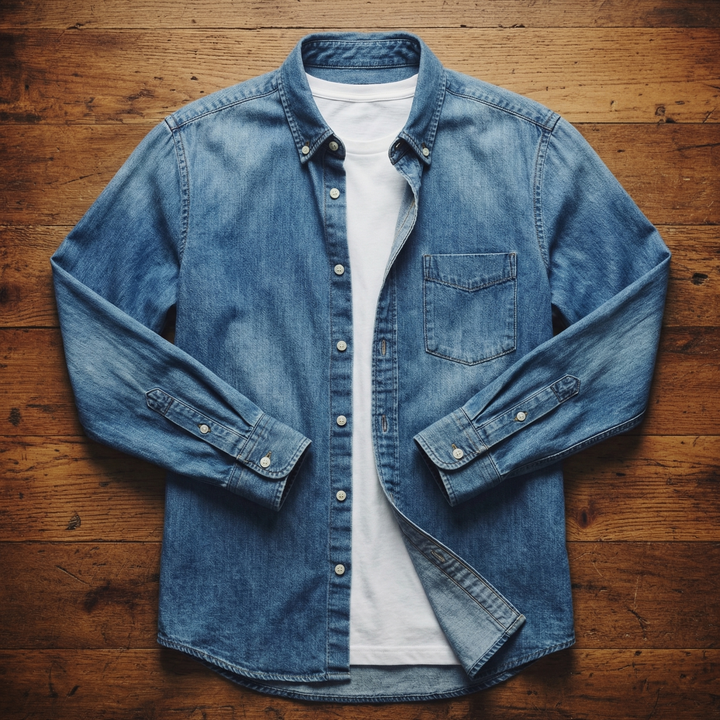 Veste Denim Décontractée Homme