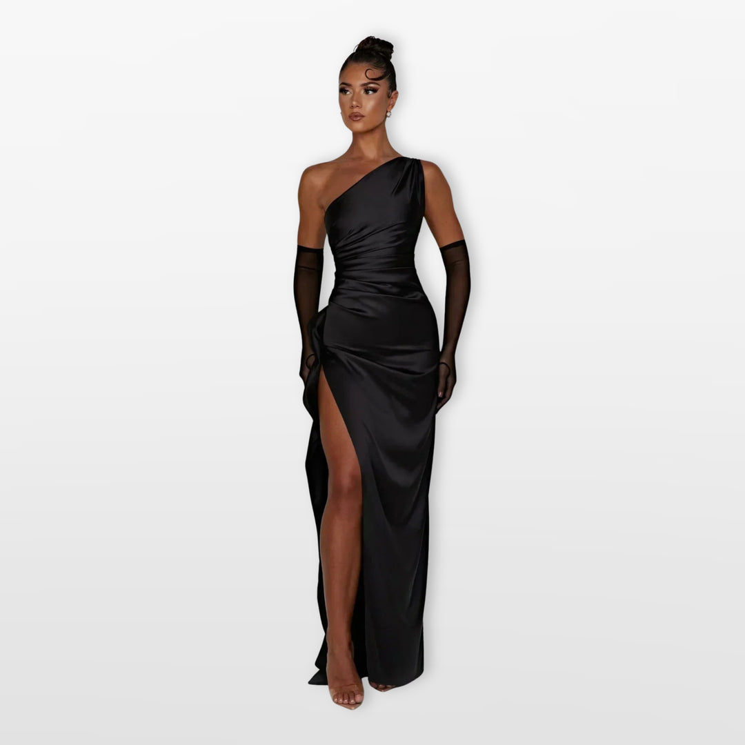 Robe Longue Asymétrique Élégante Femme