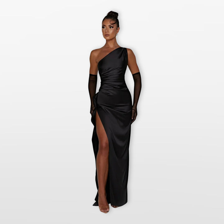 Robe Longue Asymétrique Élégante Femme