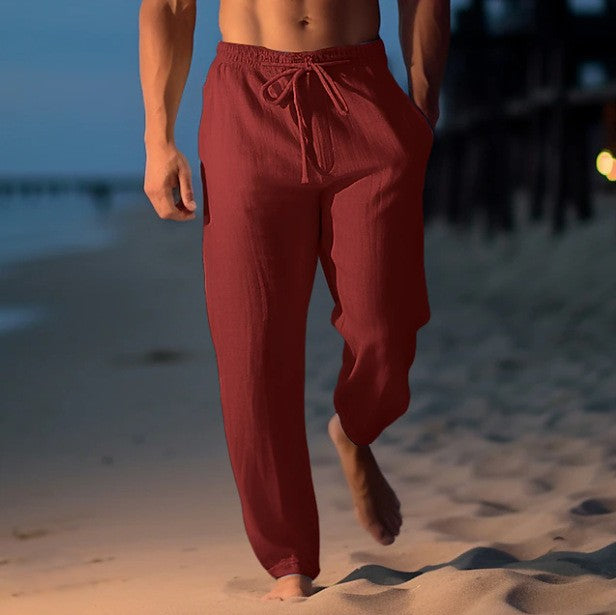 Pantalon Casual À Cordon Homme