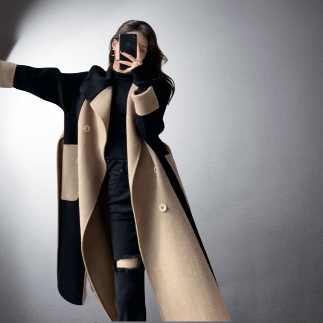 Manteau Long à Revers Femme