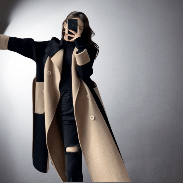 Manteau Long à Revers Femme