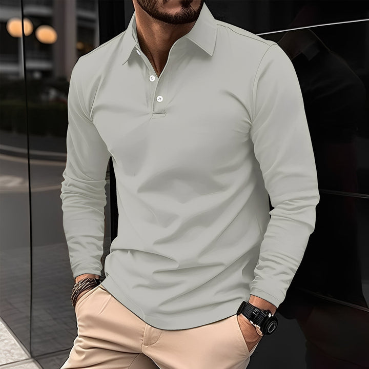 Polo Manches Longues Coupe Ajustée Homme