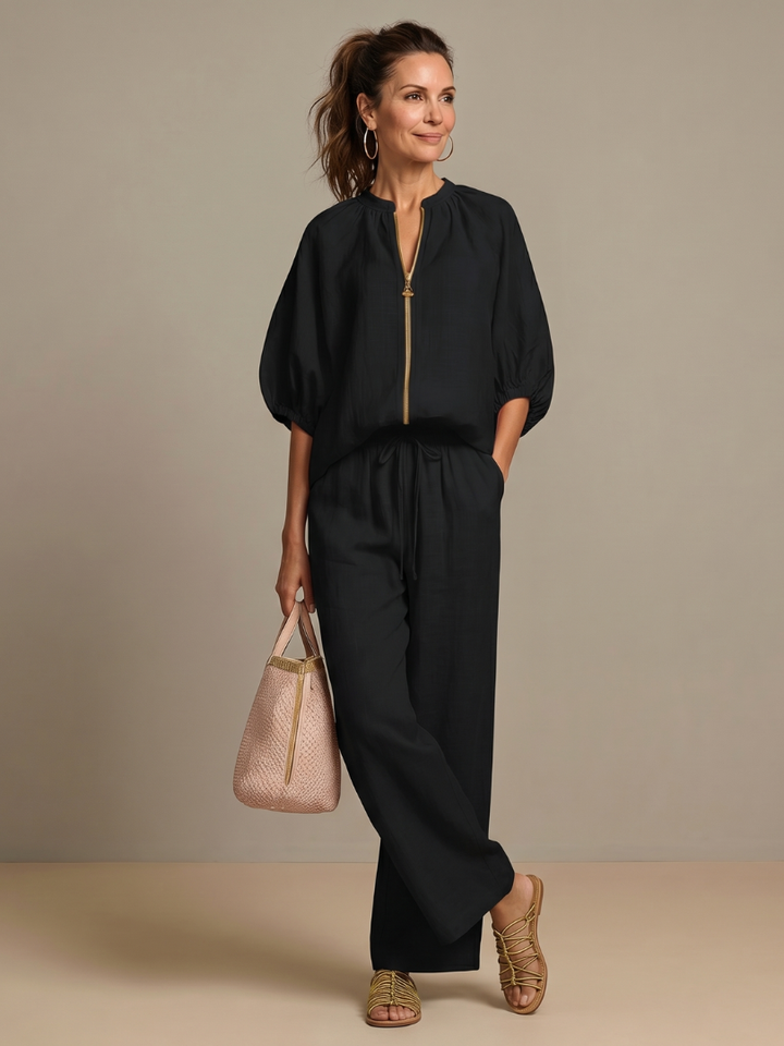 Ensemble Pantalon et Haut Zippé Femme