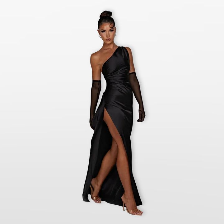 Robe Longue Asymétrique Élégante Femme