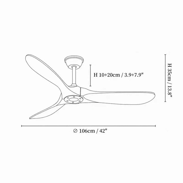 Ventilateur de Plafond Moderne à 3 Pales