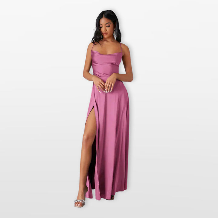 Robe Longue Fendue Élégante Femme