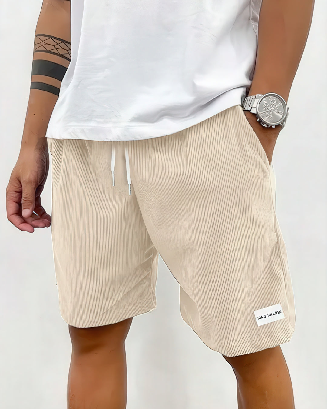 Short Côtelé Décontracté Homme