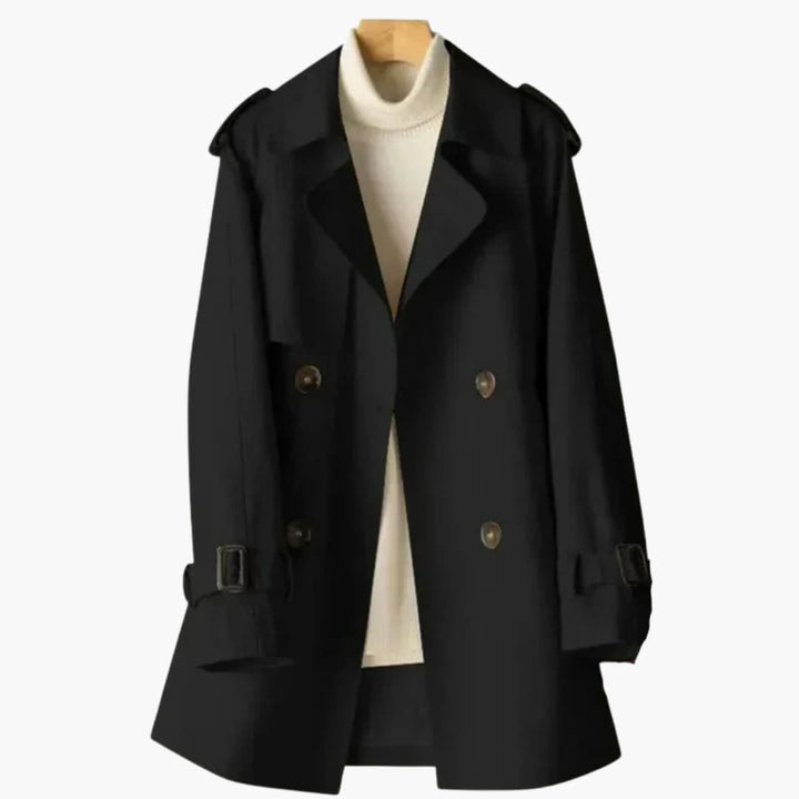 Trench Court à Double Boutonnage Femme