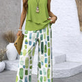 Women's 2-Piece Wide-Leg Pants Set