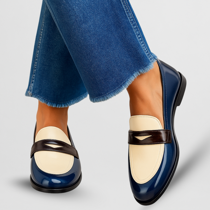 Mocassins Penny Bicolores Femme