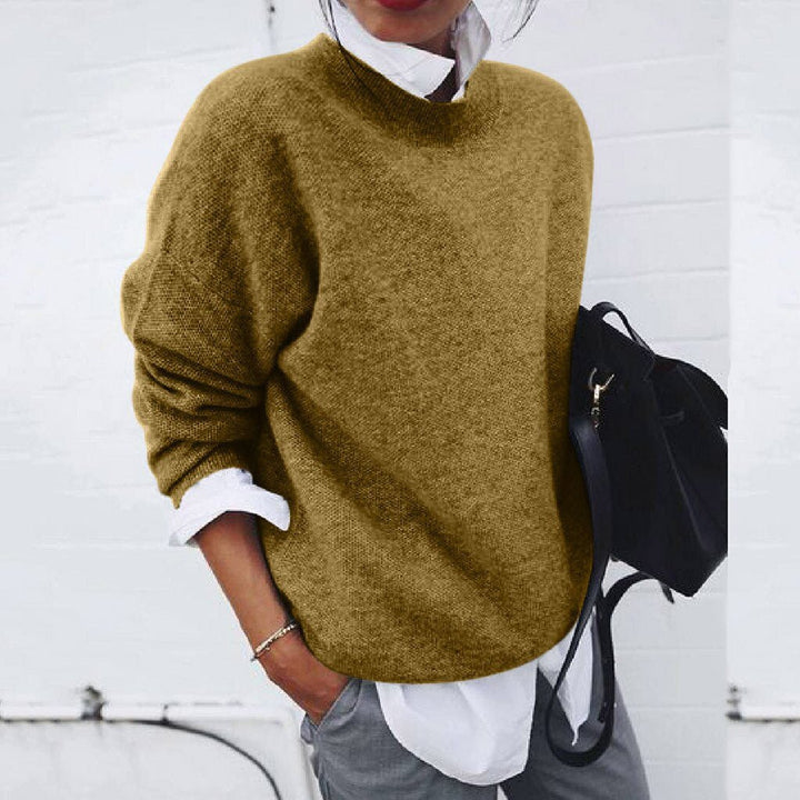 Pull Décontracté à Col Rond Femme