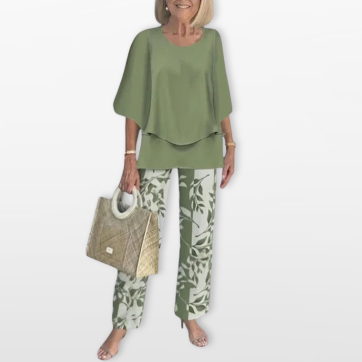 Ensemble Femme Décontracté Chic Deux Pièces Fluide