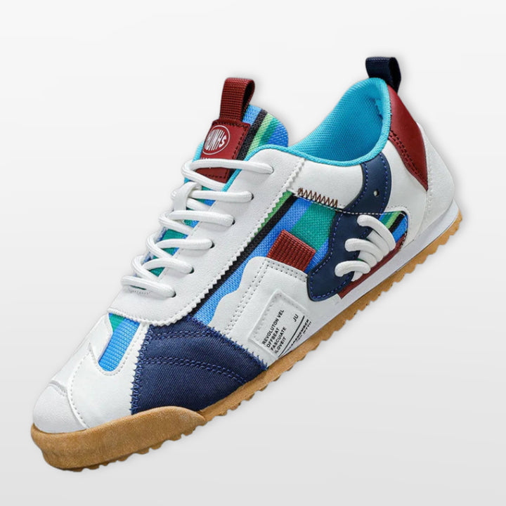 Baskets Multicolores Style Rétro Homme
