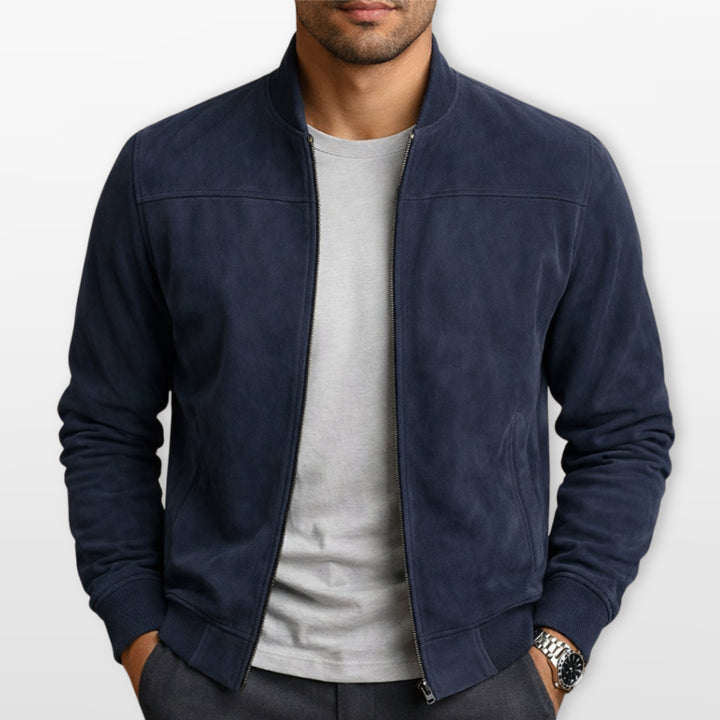 Blouson Bomber Zippé Minimaliste Homme