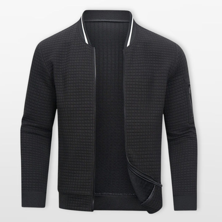 Blouson Bomber Texturé Zippé Homme