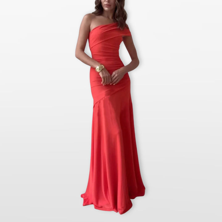 Robe Longue Une Épaule Élégante Femme