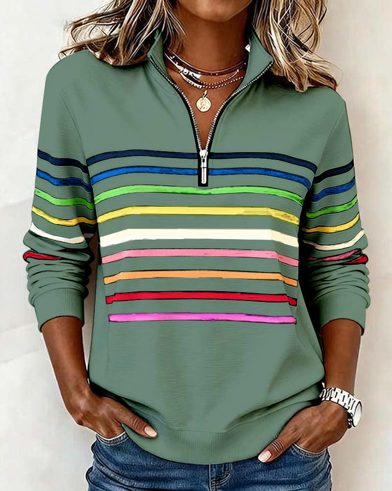 Pull À Col Montant Zippé Femme