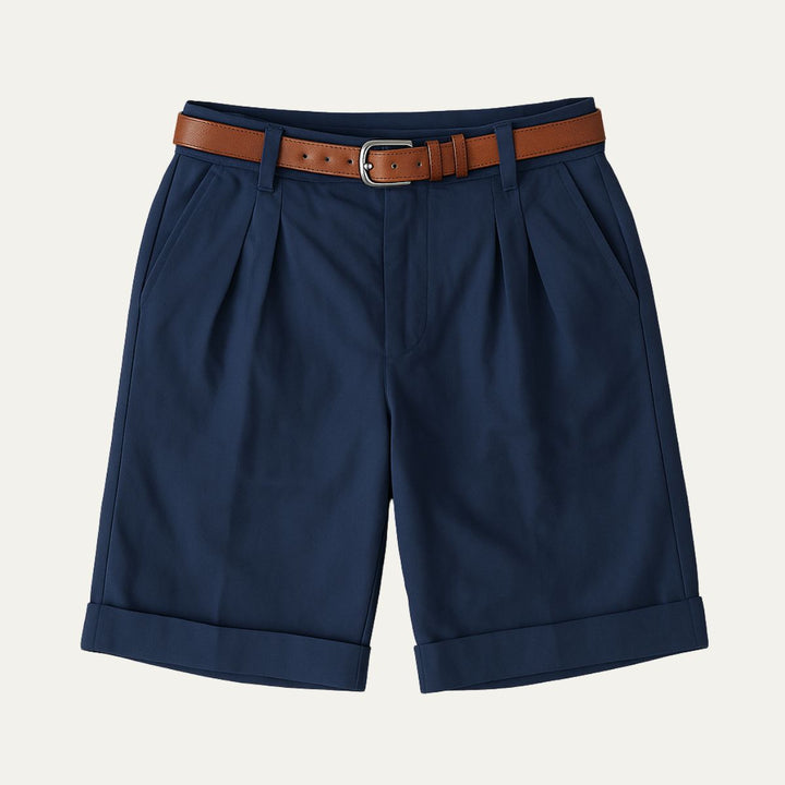 Short à Pinces Coupe Droite Homme