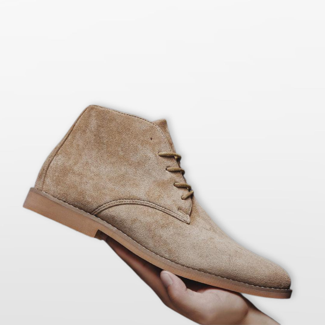 Bottines Suédées Élégantes À Lacets Homme
