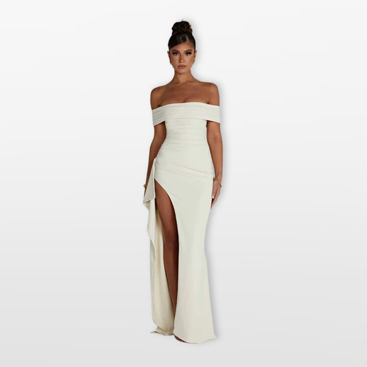 Robe Longue Épaules Dénudées Élégante Femme